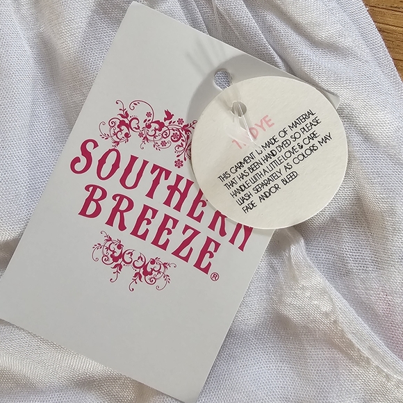 Southern Breeze Blue & White Tie Dye Beachy Pants Women's Size Small to Med NWT - Picture 10 of 16